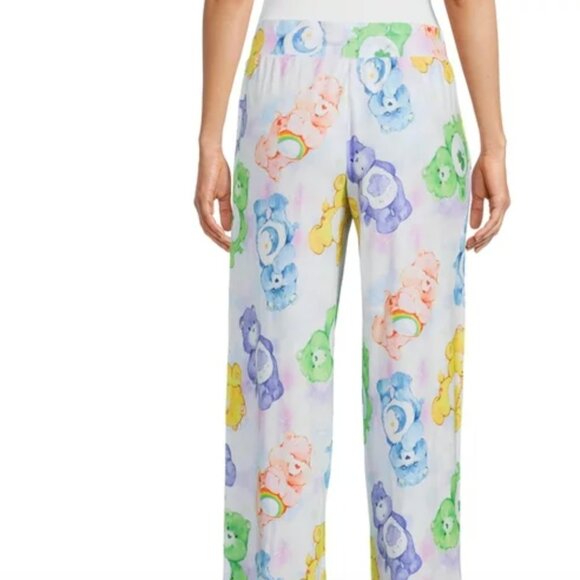 ⭐️ Care Bears Sleep Pajamas PJs Hipster Hippie Artsy Girly Lounge Cartoon Pants - Picture 4 of 6